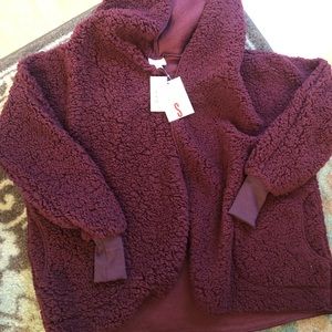 Purple LuLaRoe teddy bear jacket size small